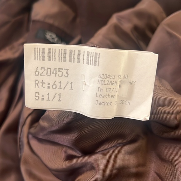 Vintage 90s Brown Leather Jacket Size L - Picture 11 of 13